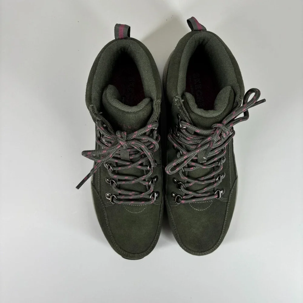 Skechers Uno Rugged Women's US 10 Olive Green Suede Hiking Fashion Sneaker Boots